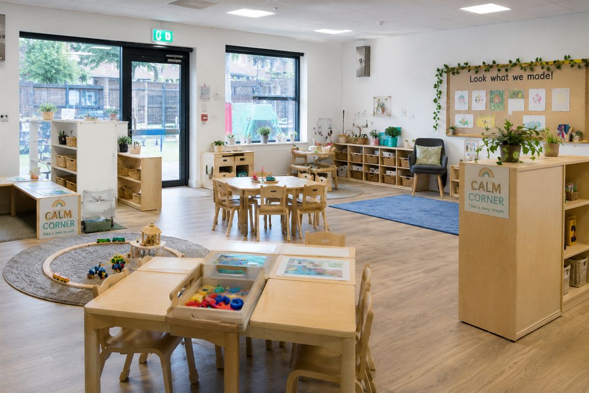 Bright, clean and tidy nursery classroom